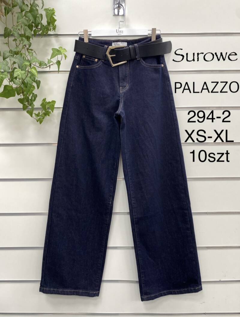Spodnie damskie jeans Roz XS-XL, 1 kolor Paczka 10 szt